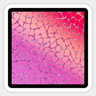 PINK GLITTER GRADIENT PATTERN Sticker